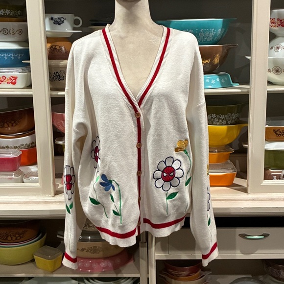 Marvel Spider-Man Flower Knit Cardigan - Size 2X - Picture 3 of 14